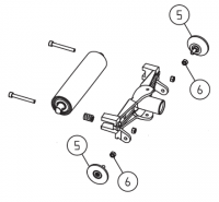 Lagler Hummel - ведущие ролики натяжного валика с гайками [5+6]х2 (арт.100.45.01.105 + 0980.1006.000)
