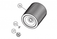 Lagler Hummel - барабан шлифовальный с гайкой [36+37+64] (арт.120.40.00.100 + 100.02.06.100 + 6885.0606.025)