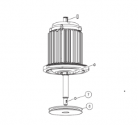 Шкив двигателя+шпонка Trio (LAGLER) [8+7] (арт. 900.65.06.100 + 6885.0505.010)