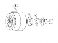 Lagler Single - адаптер диска с амортизатором [8+9] (арт.850.64.06.100 + 850.64.07.205)