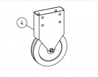 Держатель колеса с колесом Trio (LAGLER) [4] (арт. 900.70.36.100)